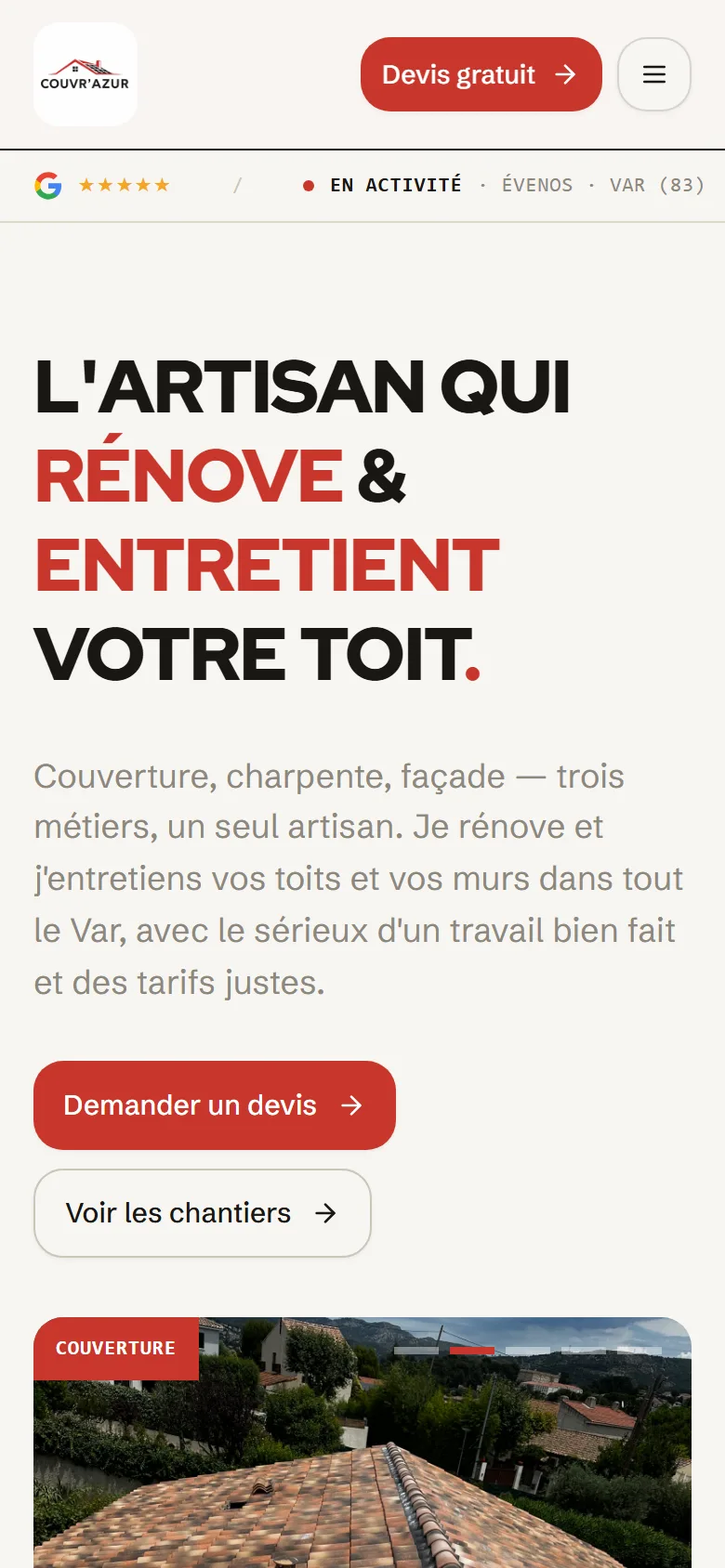 couvrazur.fr — version mobile